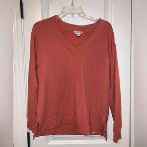 Orvis Orange V-Neck Sweater